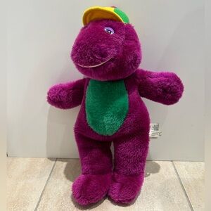 Barney Canadian tire purple dinosaur with hat vintage
